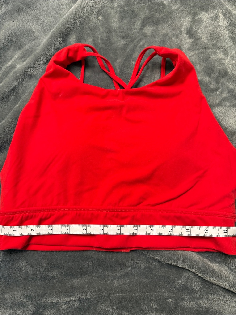 BuffBunny Red Strappy Sports Bra